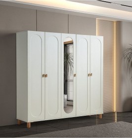 Resim Pema Home Masal %100 Mdf Membran 5 Kapaklı Dolap Gardırop 