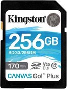 Resim Sdg3-256Gb 256Gb Sdxc Canvas Go Plus 170R C10 Uhs-İ U3 V30 Hafıza Kartı Kingston