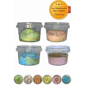 Resim Köpüklü Ve Simli Slime 4 Lü Slime Simli Slaym Simli Oyun Hamuru Çok Renkli 