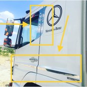 Resim Karadeniztırmarket Mercedes Atego Krom Aksesuar Kapı Krom Kapı Direk Krom Kapı Çizgi Krom 