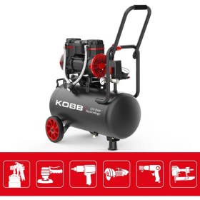 Resim Kobb KBK25S 1.7 Hp 25 Lt 8 Bar Yağsız Sessiz Taşınabilir Hava Kompresörü 