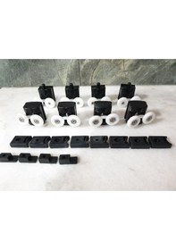 Resim Inventa Siyah Duşakabin Cam Kabin Tekerleği Takım 24 Mm Siyah 