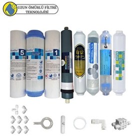 Resim Pemax Water Solutions Purefer Açık Kasa Çift Sedimentli Sertifikalı 8'li Platinium Mebran Şeffaf 4'lü Mineral-B12-Detox 