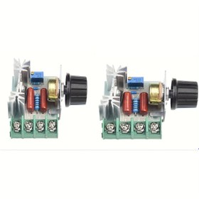 Resim 2 adet 2000W PWM AC Motor Hız Kontrol Cihazı Modülü - Ayarlanabilir Voltaj ile Dimmer Regülatörü, Verimli Güç Dağılımı için Düşük Gürültülü Çalışma, Ev ve Endüstriyel Kullanım için İdeal 