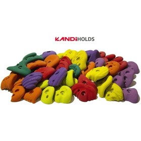 Resim Tırmanma Duvarı Tutamak Seti 25 Adet Karışık L Ve M Çok Renkli 