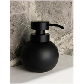 Resim Kitchen Damys Porselen Sıvı Sabunluk Deterjanlık Tombul Siyah Sıvı Sabunluk Deterjanlık, Banyo Ve Mutfak Sabunluğu 