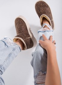 Resim Viola Kalın Taban Bilek Boy Ugg Leopar - Taba-82375 / 36 