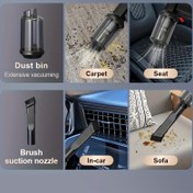Resim Şık Yüksek Hızlı 130000 RPM Kablosuz Turbo Üfleyici ile Elektrikli Hava Perçinleyici, LED Işığı, Vakum Aksesuarları ve Fırça, Arabalar, Ev, PC, HVAC Sistemleri için Etkili Temizlik için USB/Pil Gücünde Boru Üfleyicisi | Modaya Uygun Siyah Tasarım | Dayanıklı ABS Malzeme, Gerekli Hediye 