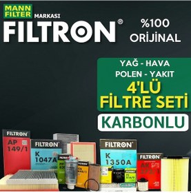 Resim Seat Ibiza 1.6 Tdi Filtron Filtre Bakım Seti 2009-2014 4Lü Karbon 553228108 