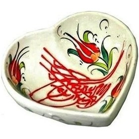 Resim Osmanlı Tuğra Desenli El Işi Çini Kase Çerezlik 