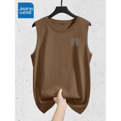 Resim Jeanswest Erkek Pamuk Kolsuz Tank Üstü - Nefes Alabilen Yazlık Rahat ve Spor Yeleği, Düzenli Beden Düz Renk Açık Hava Aktiviteleri İçin, Şık Tasarım, Rahat Giyim 