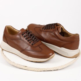 Resim TABA ANTİK Gön Hakiki Deri Yuvarlak Burun Bağcıklı Günlük Erkek Sneaker 01933 
