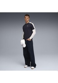 Resim Puma T7 Erkek Lacivert Günlük Stil T-shirt 62959216 Mavi 