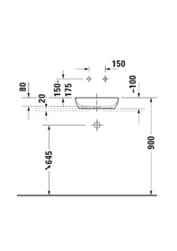 Resim Duravit 266001fı00 Sivida Durocast Çanak Lavabo 40 Cm Beyaz Koyu 