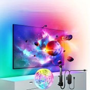 Resim Akıllı RGBW LED Akıllı Ampul - Uygulama ve Kontrol, Müzik Senkronizasyonu, Ses Mikrofonu, Renk Sensörü ve Karartıcı - USB-RGBW Oyun Odası, TV Arka Aydınlatma, Yatak Odası, Parti İçin (Beyaz/Tek Renk Modu) - PC/L Bilgisayar ile Uyumlu 