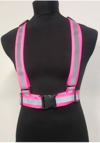 Resim lawrenceshop Reflektörlü Yelek - Motosiklet, Bisiklet Ve Scooter Gece Görüş (Yeni Yasaya Uygun)PEmbe 