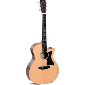 Resim Sigma GMC-STE Cutaway Elektro Akustik Gitar (Natural) 