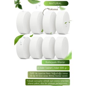 Resim Vcalla 8 Adet Natural Kokusuz, Nem Alıcı Tablet | Küf Ve Rutubet Giderici | Ev, Depo 