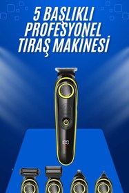 Resim modamtn Tıraş Makinesi Şarjlı 5 Başlıklı Burun ve Kulak Temizleme 