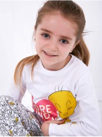 Resim Looney Tunes Lisanslı Çocuk Pijama Takım 18591 - BEYAZ / 4 yaş 