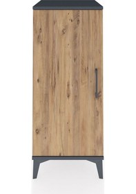 Resim Hyperion Komodin 2 Raflı Tek Kapaklı 44x44x106 Antrasit-çam Antrasit 