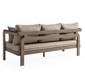 Resim Madrid Bej Üçlü Oturma Grubu 