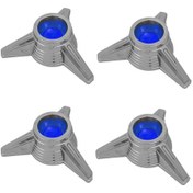 Resim Jant Kapak Fırfırı Takımı Üniversal 3 Kollu Ortası Mavi Krom Kaplama 4 Parça Cf 2011 4 Adet 