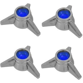 Resim Jant Kapak Fırfırı Takımı Üniversal 3 Kollu Ortası Mavi Krom Kaplama 4 Parça Cf 2011 4 Adet 