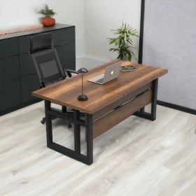 Resim L'occi Concept March A Ofis Çalışma Masası Metal Ayaklı Barok 180CM*90CM 