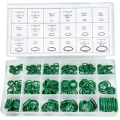 Resim Moveevo 530 Adet 270 Yeşil + 225 Siyah O-ring Lastik Mermer Seti - 18 Bölmeli, Otomobil Klima Kompresörü İçin Sıkı Kapama, Dayanıklı Malzeme 