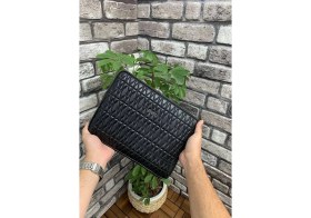 Resim Guard Nakış Desenli Siyah Clutch Çanta 
