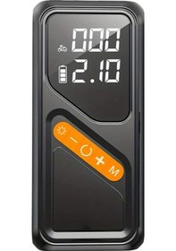 Resim Fochsia Black 4ü1 Taşınabilir Hava Kompresörü Pompası Dijital Lastik Basınç Göstergeli Usb Type-c Şarj 18650 Lityum Pil 