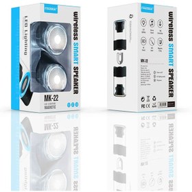 Resim resolut Fineblue MK22 TWS Bluetooth kablosuz hoparlör LED ışık Mega bas taşınabilir su geçirmez 