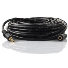 Resim Dark 10 Metre 3.5mm Stereo Ses Uzatma Kablosu (3.5mm Dişi - 3.5mm Erkek) (DK-CB-AUEXTL1000) 