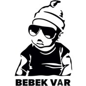 Resim Arabada Bebek Var Oto Motor Laptop Duvar Folyo Sticker 20 x 28 cm 
