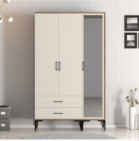 Resim Variant Kumsal 3 Kapılı Rt Gardrop - Ceviz / Krem 