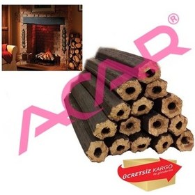 Resim Briket Şömine Odunu 75 Kg- Yüksek Kalorili - Tamamen Doğal 