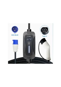 Resim 7.2 Kw Type 2 Taşınabilir Ev Şarj Cihazı - Elektrikli Araç Şarj İstasyonu 16a Ayarlanabilir Akım Iec 