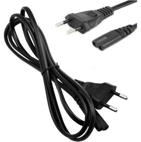 Resim Ac Power Güç Kablosu Tv-Radyo -Notebook Adaptör Için 2 Pin Teyip 