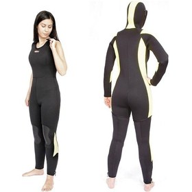 Resim Free-Sub 5Mm Ege Siyah Kadın Scuba Tüplü Dalış Elbisesi Wetsuit (489036522) Siyah 