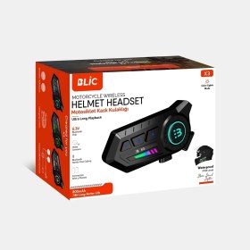 Resim Similar X3 Motor Kask Kulaklık Rgb Modlu Su Geçirmez 5.3 Bluetooth Intercom 
