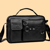 Resim Erkek ve kadınlar için Retro Çok Cepli Omuz Çantası, Günlük İşe Gidiş & Dış Mekan & Ofis Toplantısı için Şık ve Rahat Askılı Çanta Babalar Günü Hediyesi 