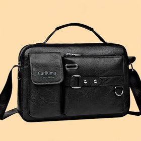 Resim Erkek ve kadınlar için Retro Çok Cepli Omuz Çantası, Günlük İşe Gidiş & Dış Mekan & Ofis Toplantısı için Şık ve Rahat Askılı Çanta Babalar Günü Hediyesi 