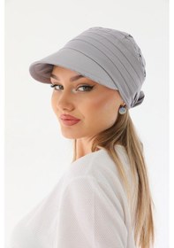 Resim Safari Bağlamalı Gri Siperli Bandana Vizör Gri 