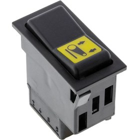 Resim Allestock Universal Şaft Yukarı Aşağı Düğmesi Anahtarı 6 Pin Rocker Switch - Ampullü 12V 