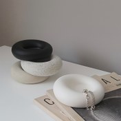 Resim 1pc Silikon Reçine Kalıp DIY El Sanatları için - Yuvarlak Düzensiz Şekil Tepsisi Kalıp Takı, Mumluk, Sukulent Saksı - Ev Dekorasyonu Dökme Aracı 