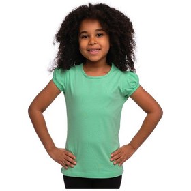 Resim Lovetti Pastel Yeşil Kız Çocuk Kısa Kollu Basıc Tişört 31001Y021 Yeşil 