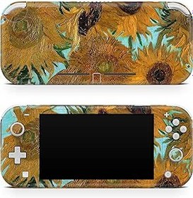 Resim TACKY DESIGN Kawaii Ayçiçeği Kaplama Nintendo Switch lite ile Uyumlu, Van Gogh Art Switch lite Çıkartmalar Vinil 3m Çıkartma Sevimli Tam Sarma Kapak 