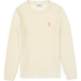 Resim U.S. Polo Assn. Kız Çocuk Krem Bisiklet Yaka Basic Kazak 50316842-VR256 