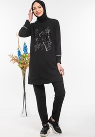 Resim CNG MODA Bayan Tesettür Çiçekli Taşlı Eşofman Takımı Yepyeni 